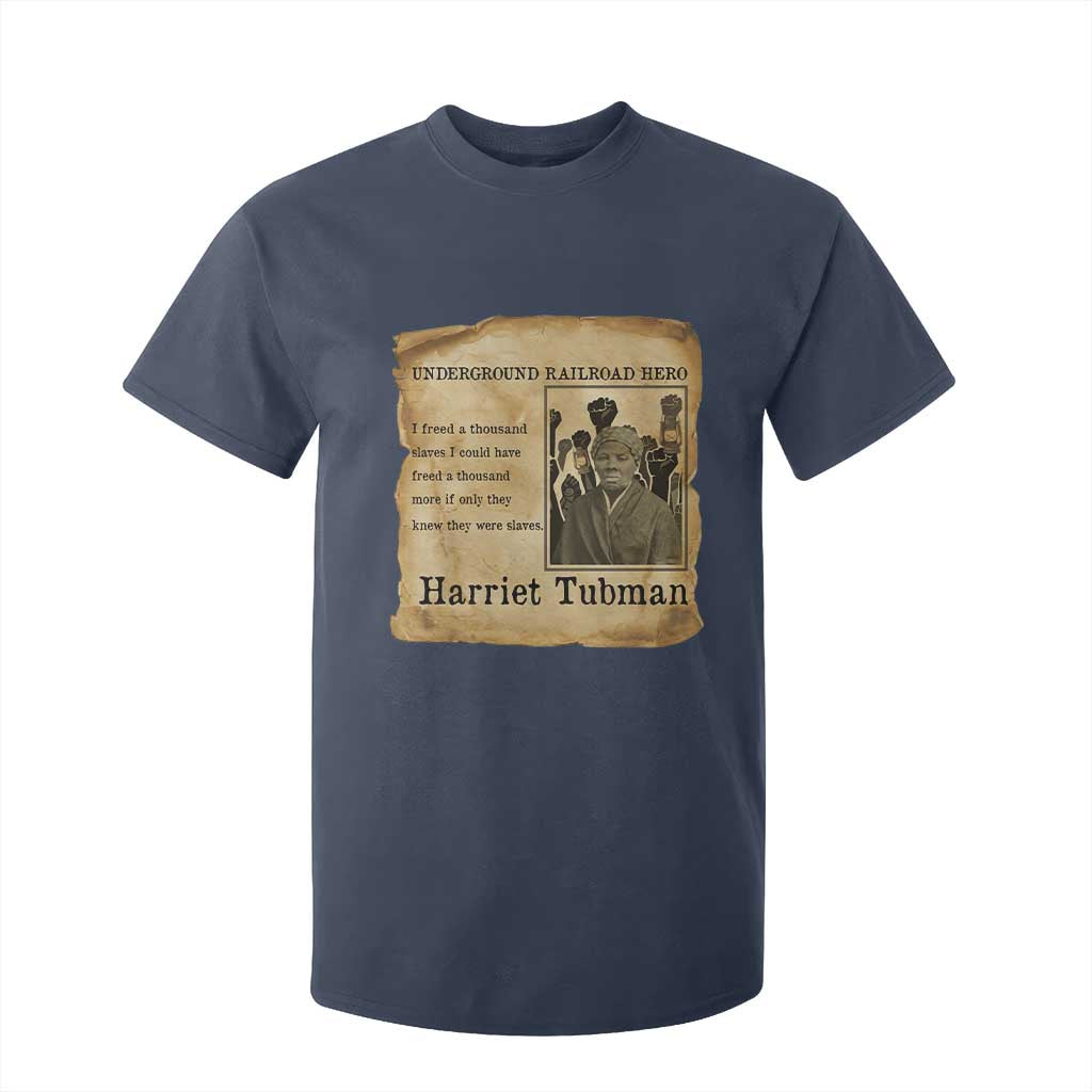 Harriet Tubman Quote T Shirt For Kid I Freed A Thousand People Vintage Poster TS12 Navy Print Your Wear