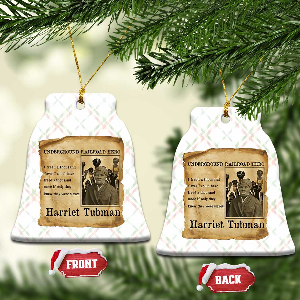 Harriet Tubman Quote Ceramic Ornament I Freed A Thousand People Vintage Poster TS12 Print Your Wear
