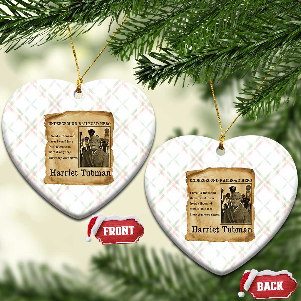 Harriet Tubman Quote Ceramic Ornament I Freed A Thousand People Vintage Poster TS12 Print Your Wear
