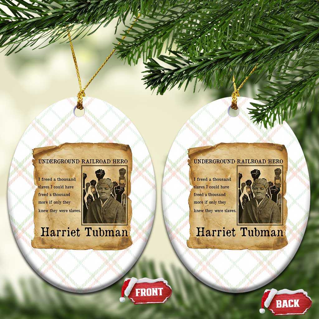 Harriet Tubman Quote Ceramic Ornament I Freed A Thousand People Vintage Poster TS12 Print Your Wear