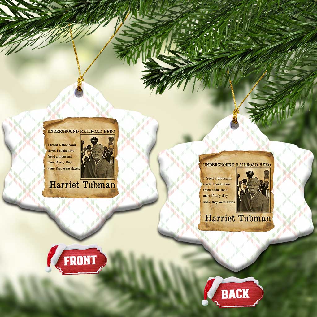 Harriet Tubman Quote Ceramic Ornament I Freed A Thousand People Vintage Poster TS12 Print Your Wear
