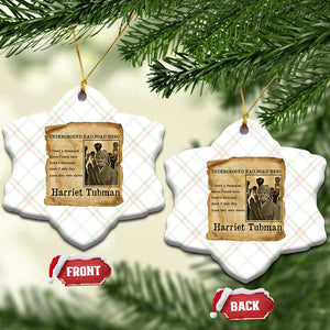 Harriet Tubman Quote Ceramic Ornament I Freed A Thousand People Vintage Poster TS12 Print Your Wear