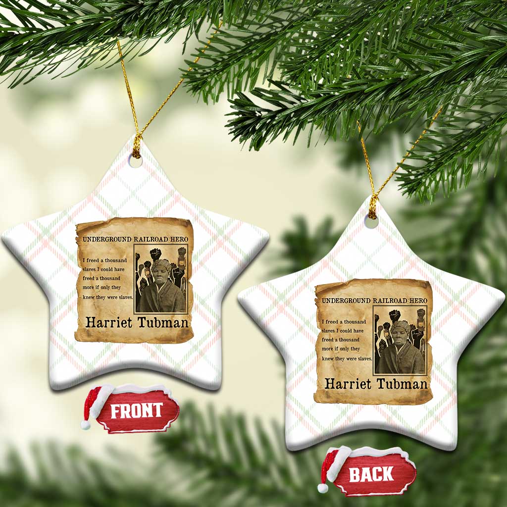 Harriet Tubman Quote Ceramic Ornament I Freed A Thousand People Vintage Poster TS12 Print Your Wear