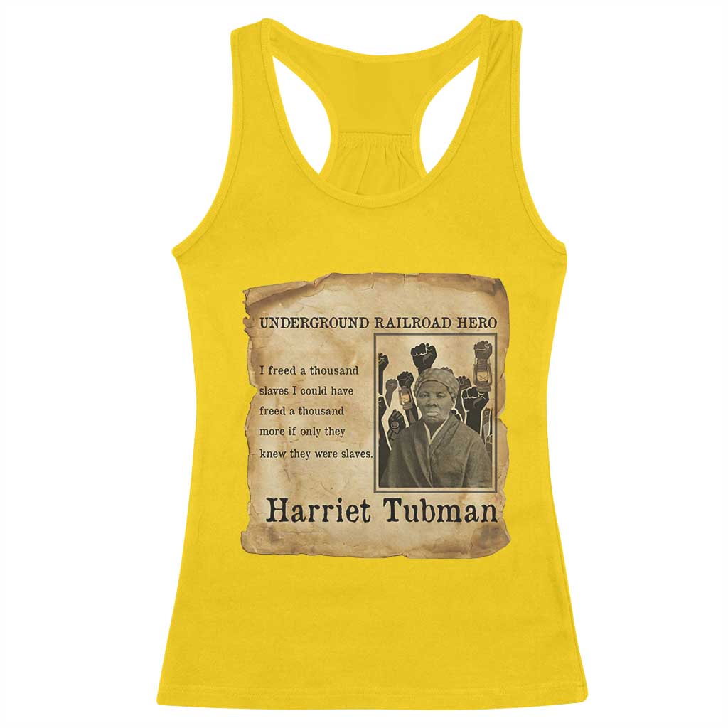 Harriet Tubman Quote Racerback Tank Top I Freed A Thousand People Vintage Poster TS12 Daisy Print Your Wear