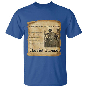 Harriet Tubman Quote T Shirt I Freed A Thousand People Vintage Poster TS12 Royal Blue Print Your Wear