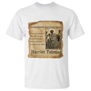 Harriet Tubman Quote T Shirt I Freed A Thousand People Vintage Poster TS12 White Print Your Wear
