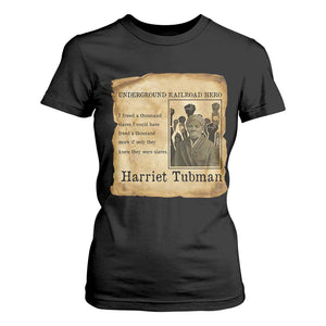 Harriet Tubman Quote T Shirt For Women I Freed A Thousand People Vintage Poster TS12 Black Print Your Wear