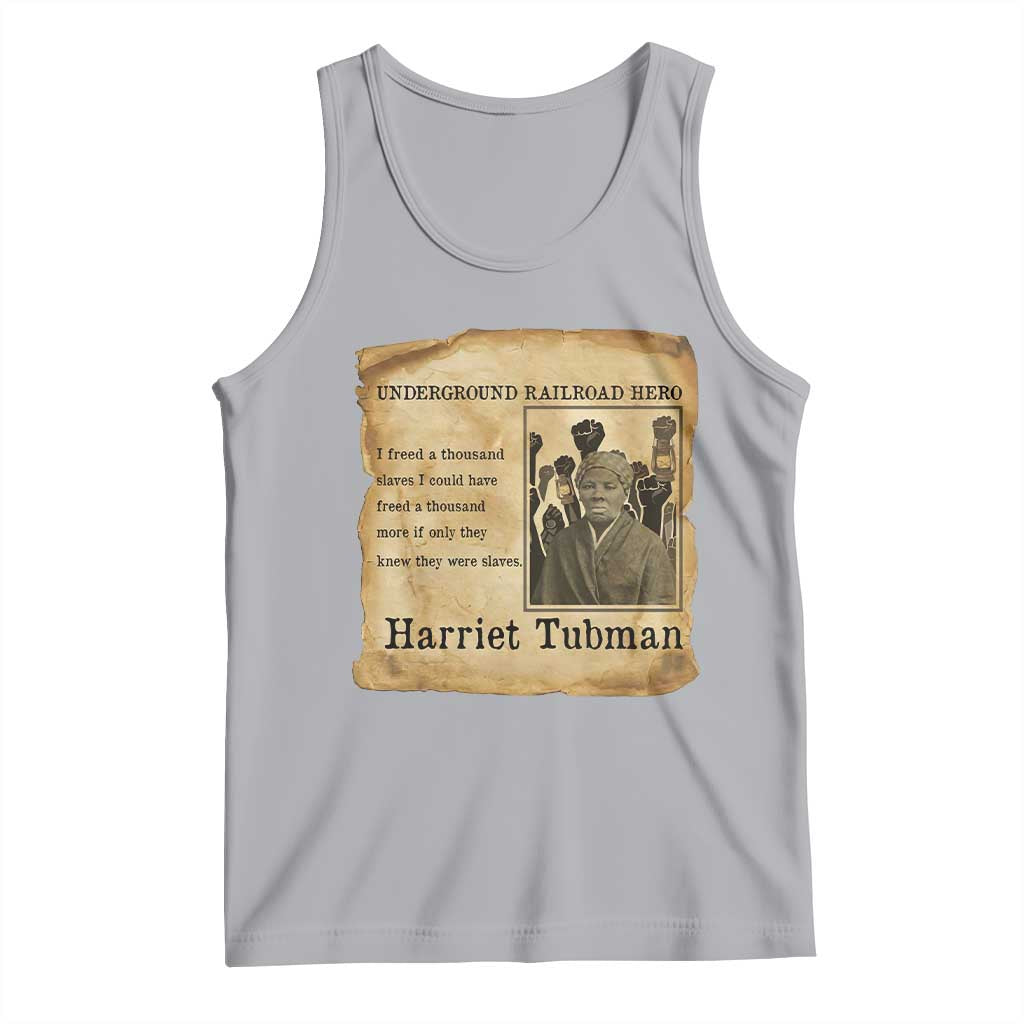 Harriet Tubman Quote Tank Top I Freed A Thousand People Vintage Poster TS12 Athletic Heather Print Your Wear