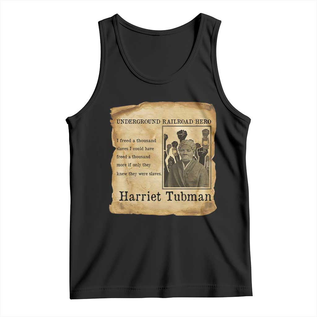 Harriet Tubman Quote Tank Top I Freed A Thousand People Vintage Poster TS12 Black Print Your Wear