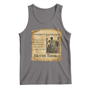Harriet Tubman Quote Tank Top I Freed A Thousand People Vintage Poster TS12 Deep Heather Print Your Wear