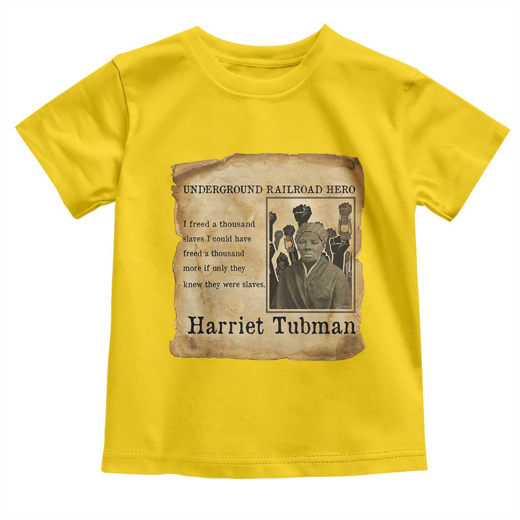 Harriet Tubman Quote Toddler T Shirt I Freed A Thousand People Vintage Poster TS12 Daisy Print Your Wear