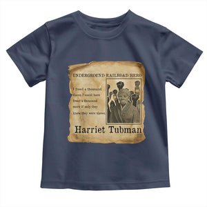Harriet Tubman Quote Toddler T Shirt I Freed A Thousand People Vintage Poster TS12 Navy Print Your Wear