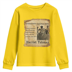 Harriet Tubman Quote Youth Sweatshirt I Freed A Thousand People Vintage Poster TS12 Daisy Print Your Wear