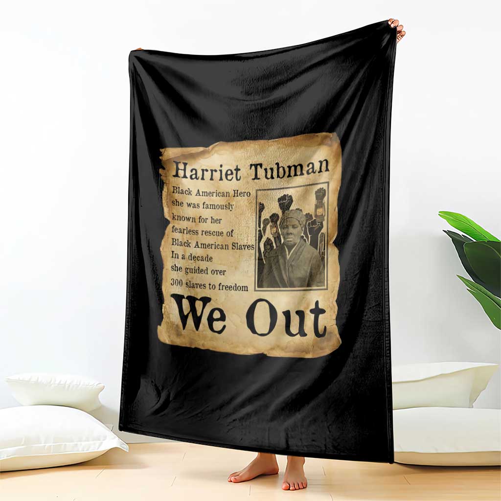 Vintage Harriet Tubman We Out Throw Blanket Black American Hero History Gift TS12 Print Your Wear