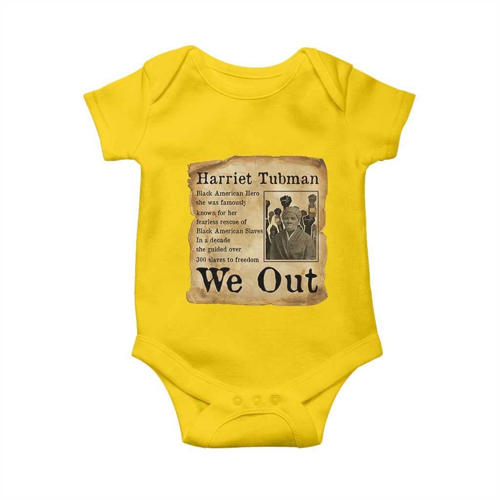 Vintage Harriet Tubman We Out Baby Onesie Black American Hero History Gift TS12 Daisy Print Your Wear