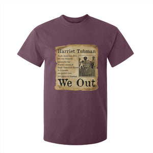 Vintage Harriet Tubman We Out T Shirt For Kid Black American Hero History Gift TS12 Maroon Print Your Wear