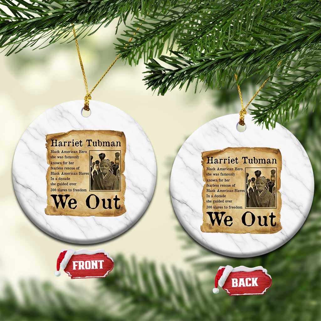 Vintage Harriet Tubman We Out Ceramic Ornament Black American Hero History Gift TS12 1pc White Marble Print Your Wear