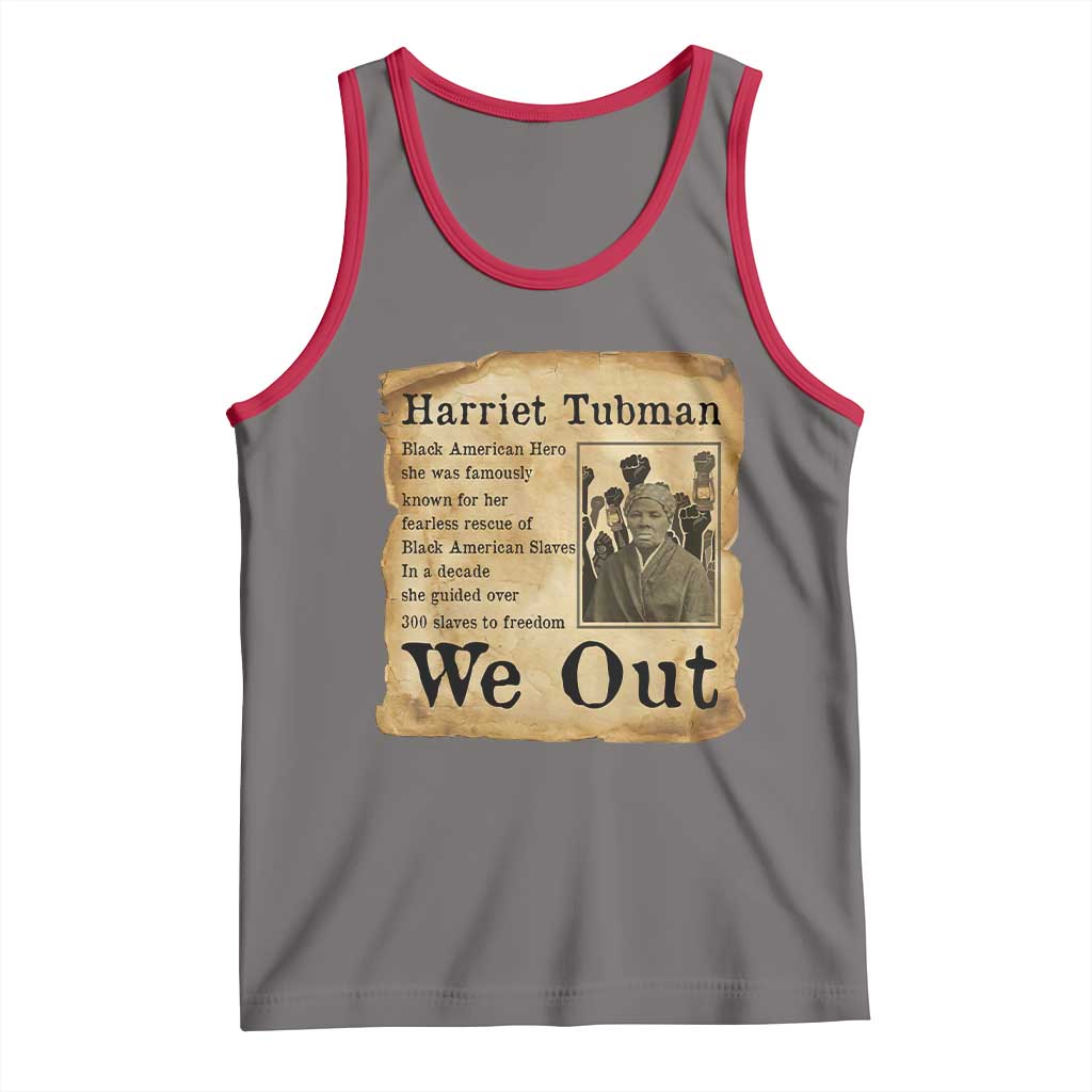 Vintage Harriet Tubman We Out Tank Top Black American Hero History Gift TS12 Deep Heather Red Print Your Wear