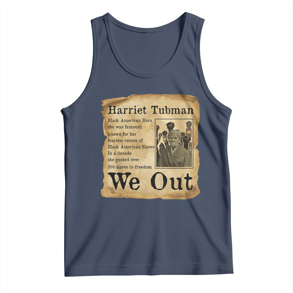 Vintage Harriet Tubman We Out Tank Top Black American Hero History Gift TS12 Navy Print Your Wear