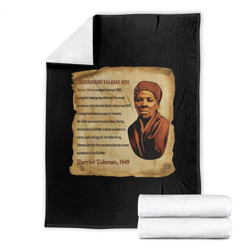 Harriet Tubman Throw Blanket Black American Hero Underground Railroad TS12 Black Print Your Wear