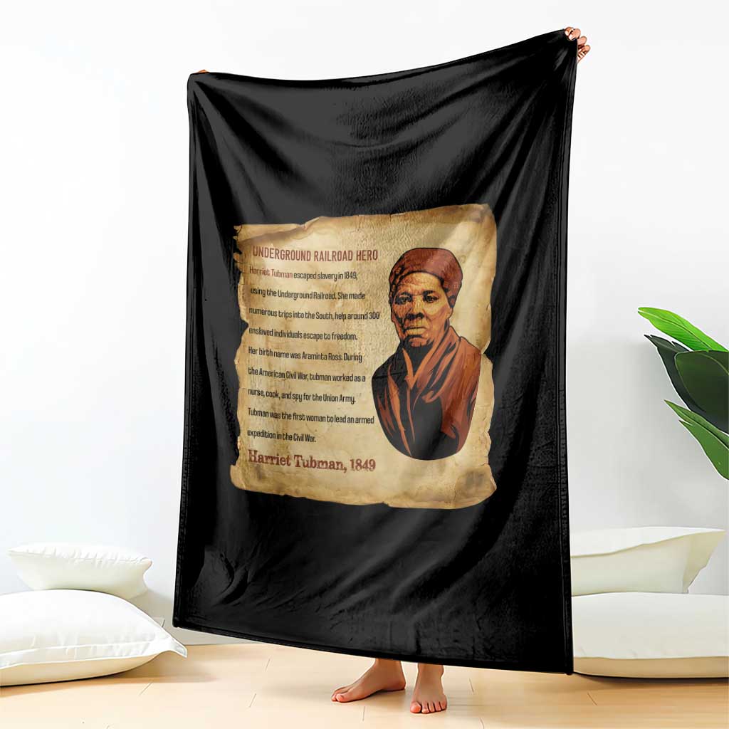 Harriet Tubman Throw Blanket Black American Hero Underground Railroad TS12 Print Your Wear