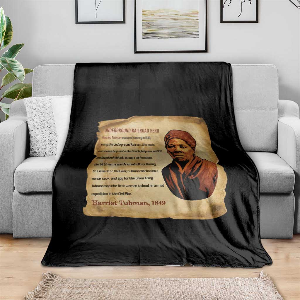 Harriet Tubman Throw Blanket Black American Hero Underground Railroad TS12 Print Your Wear