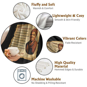 Harriet Tubman Throw Blanket Black American Hero Underground Railroad TS12 Print Your Wear