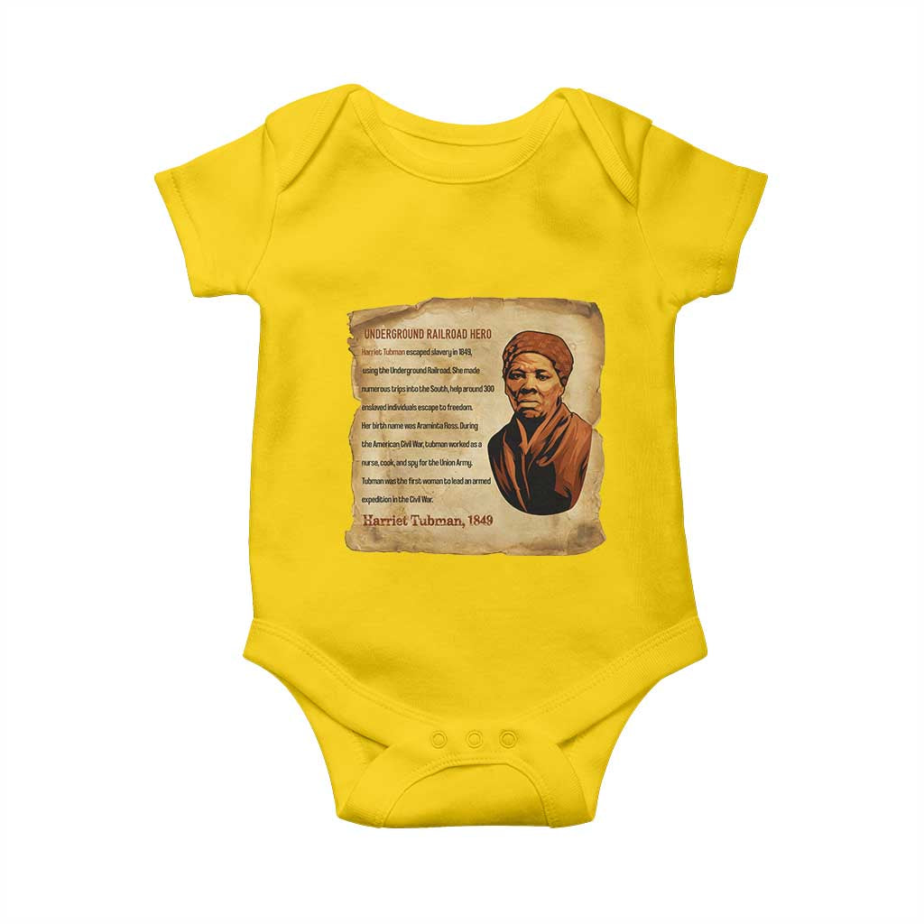 Harriet Tubman Baby Onesie Black American Hero Underground Railroad TS12 Daisy Print Your Wear