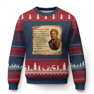 Harriet Tubman Ugly Christmas Sweater Black American Hero Underground Railroad TS12 Navy Red Print Your Wear