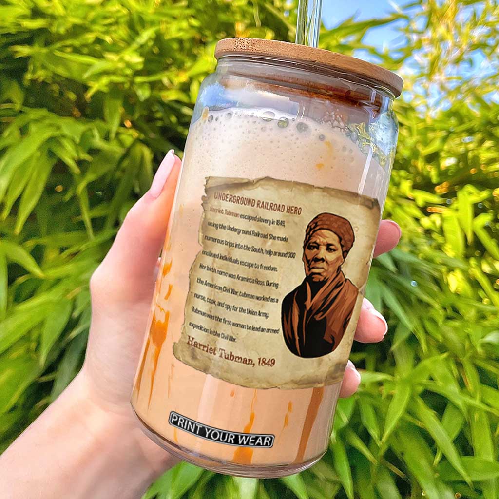 Harriet Tubman Glass Can Black American Hero Underground Railroad TS12 Black Print Your Wear