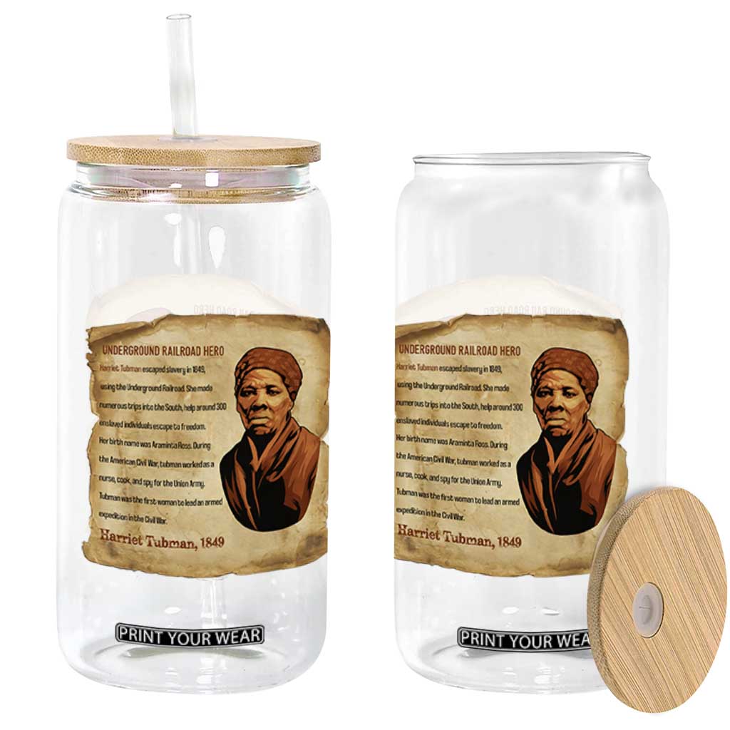 Harriet Tubman Glass Can Black American Hero Underground Railroad TS12 Print Your Wear