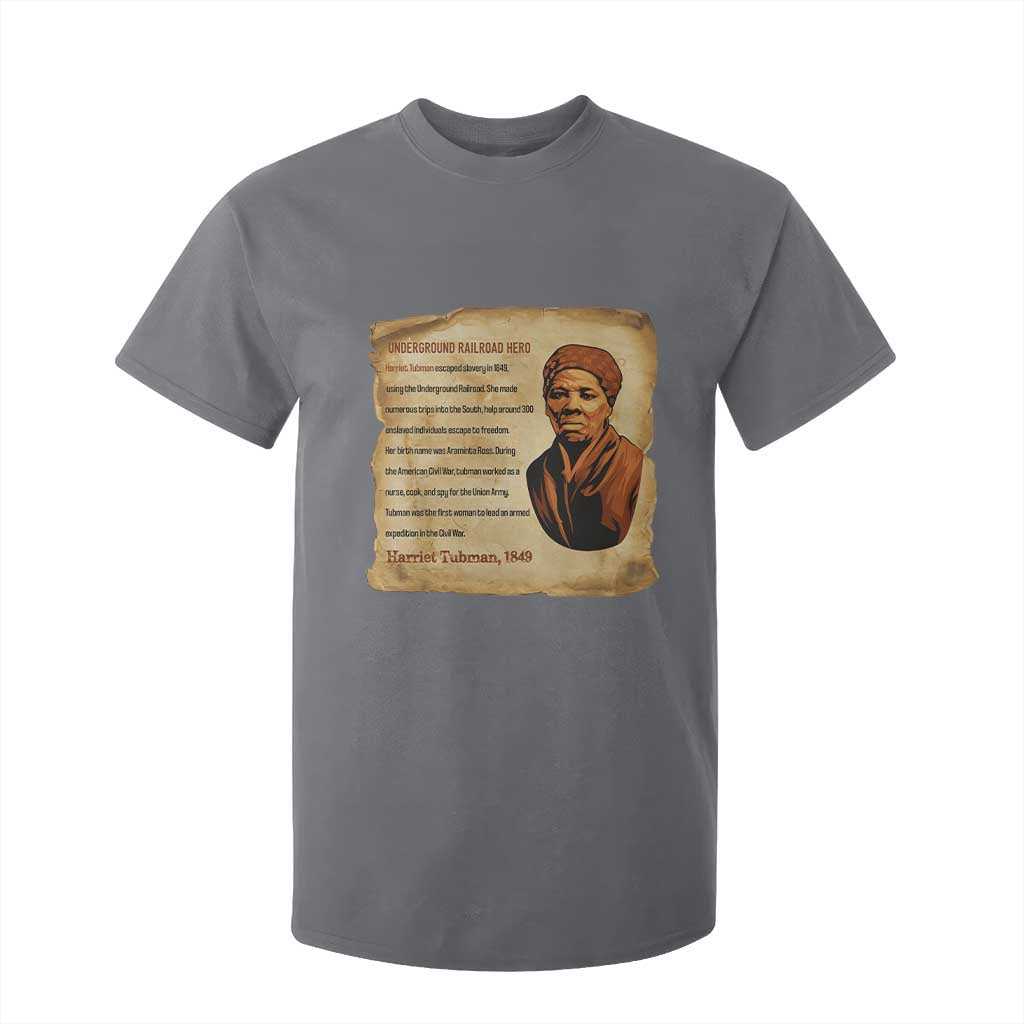 Harriet Tubman T Shirt For Kid Black American Hero Underground Railroad TS12 Charcoal Print Your Wear