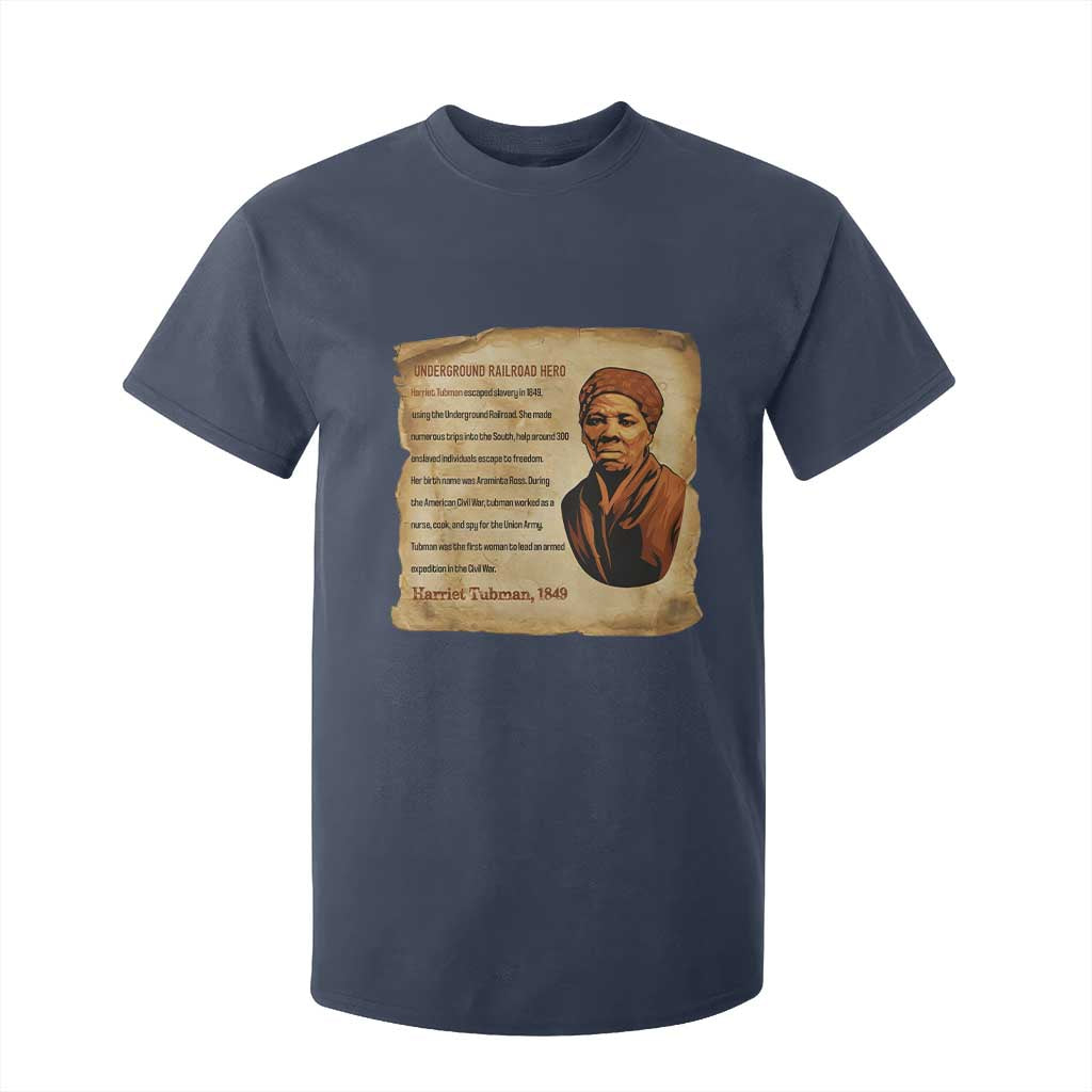 Harriet Tubman T Shirt For Kid Black American Hero Underground Railroad TS12 Navy Print Your Wear