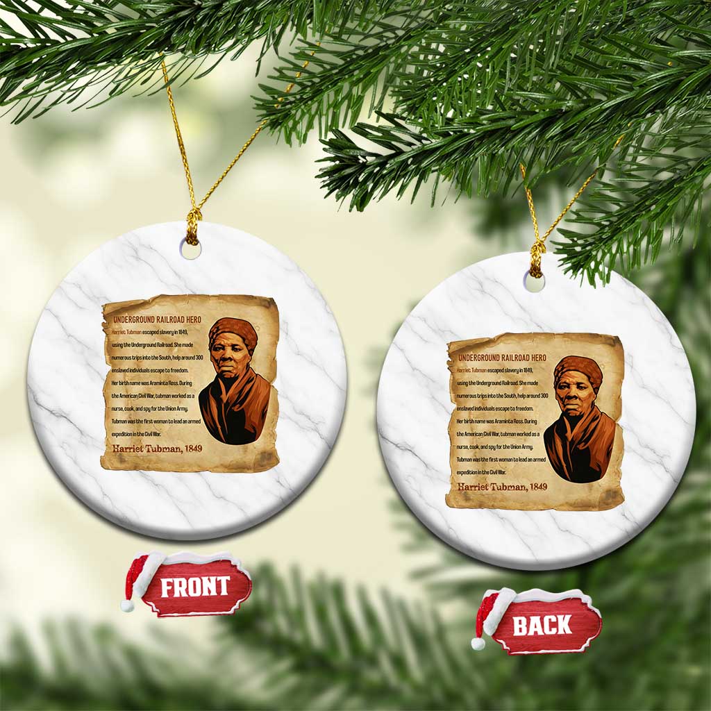 Harriet Tubman Ceramic Ornament Black American Hero Underground Railroad TS12 1pc White Marble Print Your Wear