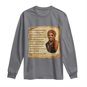 Harriet Tubman Long Sleeve Shirt Black American Hero Underground Railroad TS12 Charcoal Print Your Wear