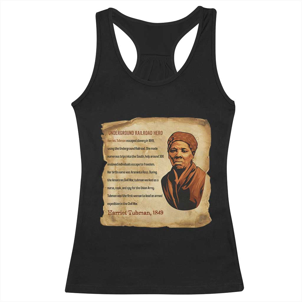 Harriet Tubman Racerback Tank Top Black American Hero Underground Railroad TS12 Black Print Your Wear