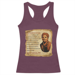 Harriet Tubman Racerback Tank Top Black American Hero Underground Railroad TS12 Maroon Print Your Wear