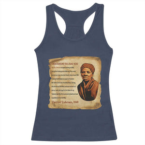 Harriet Tubman Racerback Tank Top Black American Hero Underground Railroad TS12 Navy Print Your Wear