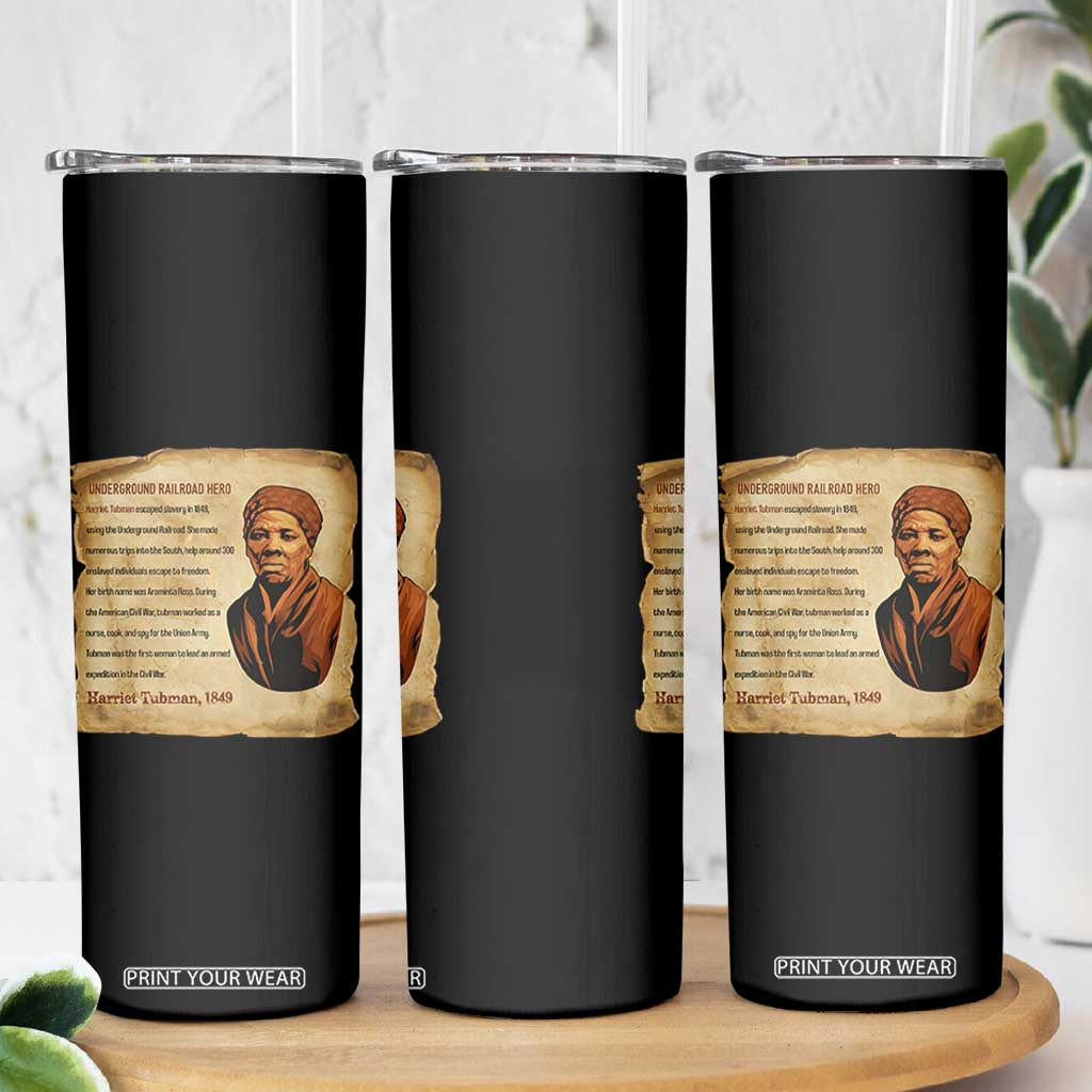 Harriet Tubman Skinny Tumbler Black American Hero Underground Railroad TS12 Print Your Wear