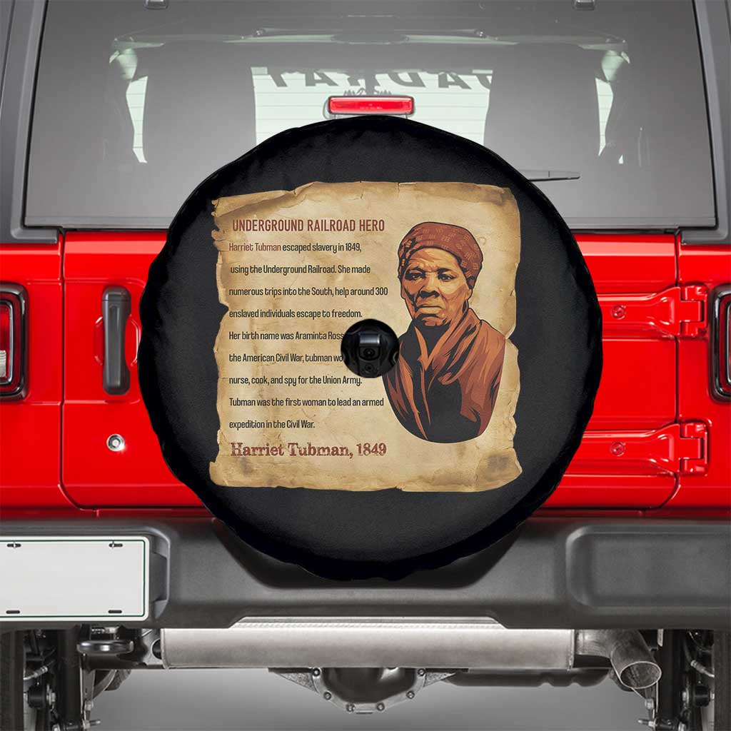 Harriet Tubman Spare Tire Cover Black American Hero Underground Railroad TS12 Black Print Your Wear
