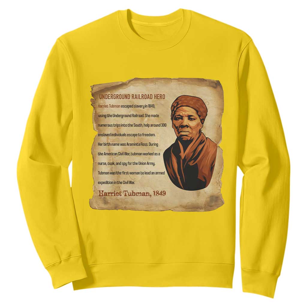 Harriet Tubman Sweatshirt Black American Hero Underground Railroad TS12 Daisy Print Your Wear