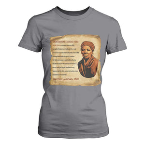 Harriet Tubman T Shirt For Women Black American Hero Underground Railroad TS12 Charcoal Print Your Wear