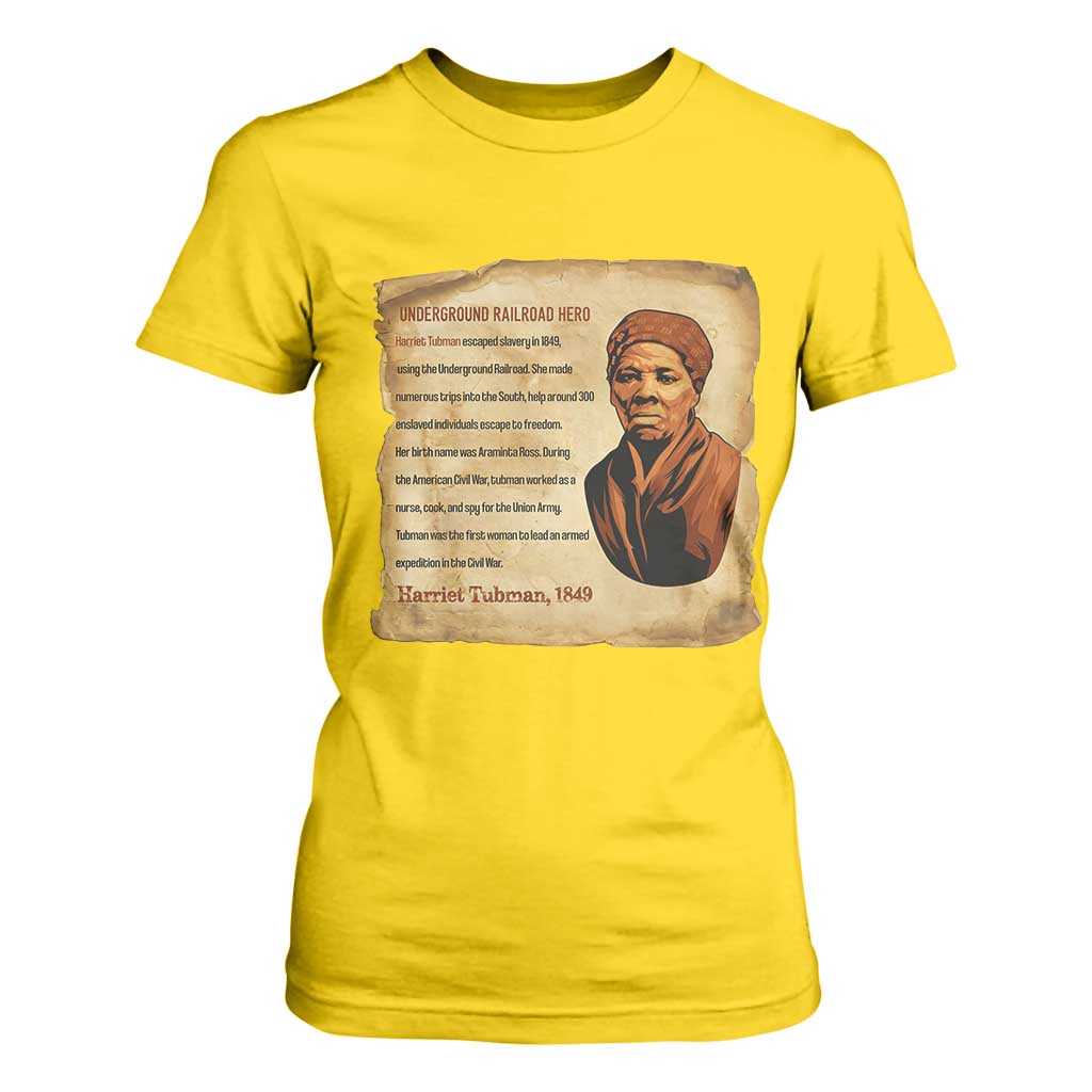 Harriet Tubman T Shirt For Women Black American Hero Underground Railroad TS12 Daisy Print Your Wear