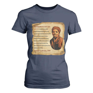 Harriet Tubman T Shirt For Women Black American Hero Underground Railroad TS12 Navy Print Your Wear