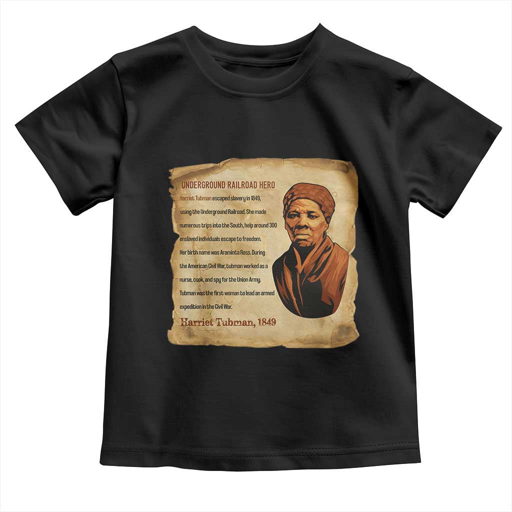 Harriet Tubman Toddler T Shirt Black American Hero Underground Railroad TS12 Black Print Your Wear