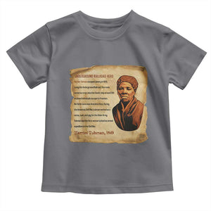 Harriet Tubman Toddler T Shirt Black American Hero Underground Railroad TS12 Charcoal Print Your Wear