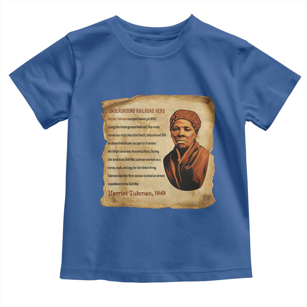 Harriet Tubman Toddler T Shirt Black American Hero Underground Railroad TS12 Royal Blue Print Your Wear