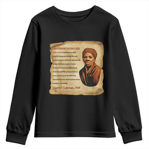 Harriet Tubman Youth Sweatshirt Black American Hero Underground Railroad TS12 Black Print Your Wear