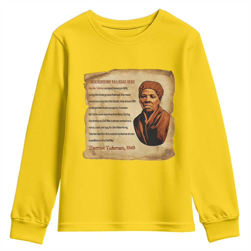 Harriet Tubman Youth Sweatshirt Black American Hero Underground Railroad TS12 Daisy Print Your Wear