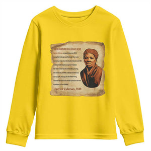 Harriet Tubman Youth Sweatshirt Black American Hero Underground Railroad TS12 Daisy Print Your Wear